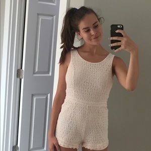 Cute pink Lacey romper